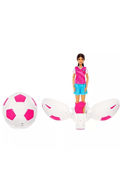 Barbie Yuvarla ve Ortaya Çıkar Futbolcu Bebek ve Aksesuarları, Esmer Moda Beb...