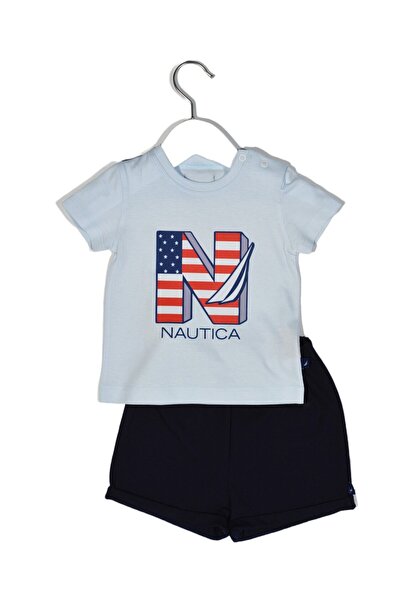Nautica Σετ Φανέλας & Σορτς Design 11 Γαλάζιο / Ναυτικό Μπλε 68 εκ. 3-6 μηνών