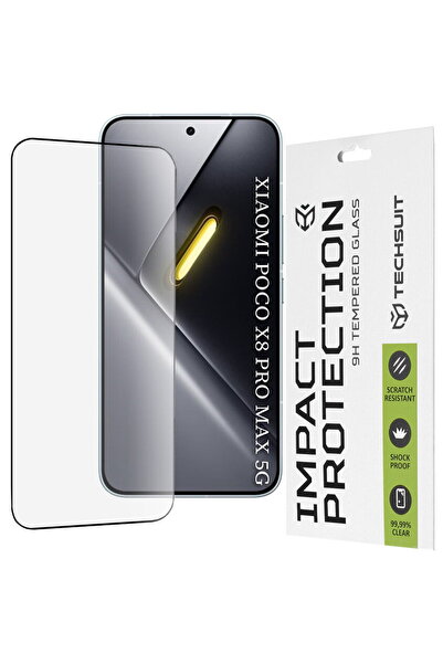Techsuit Folie pentru Xiaomi Poco X8 Pro Max - 111D Full Cover / Sticlă cu ad...