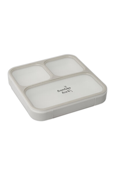 Bamboo Bark childrens kids large lunch box, bento, snack box with compartment...
