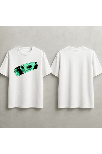 EFEVRA Alien Printed Oversized T-Shirt