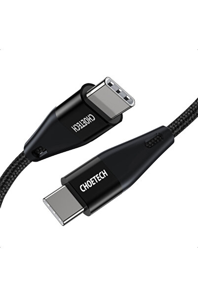 CHOETECH EasyGO USB-C to USB-C Cable 100W PD Fast Charging, 1M Braided Cord, Black XCC-1008