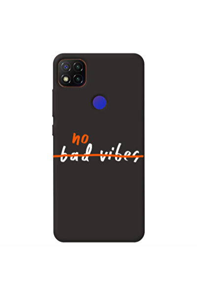 Other Xiaomi Redmi 9c No bad vibes 2 Black Colored Silicone TPU Θήκη