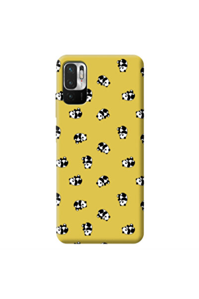 Other Xiaomi Redmi Note 10 Pro 5G Small Pandas Yellow Colored Silicone TPU Θήκη