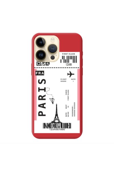 Other Apple iPhone 13 Pro Max Paris FRA Red Colored Silicone TPU Θήκη