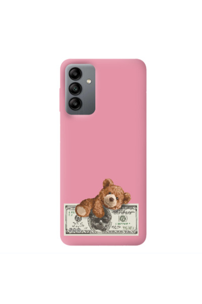 Other Samsung A04S Money Style Pink Colored Silicone TPU Θήκη