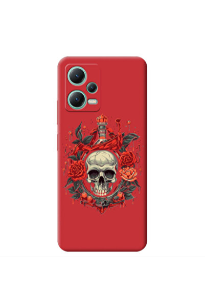 Other Xiaomi Redmi Note 12 Pro 5G Flower head Red Colored Silicone TPU Θήκη