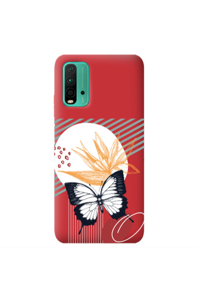 Other Xiaomi Poco M3 Butterfly Lines Red Colored Silicone TPU Θήκη