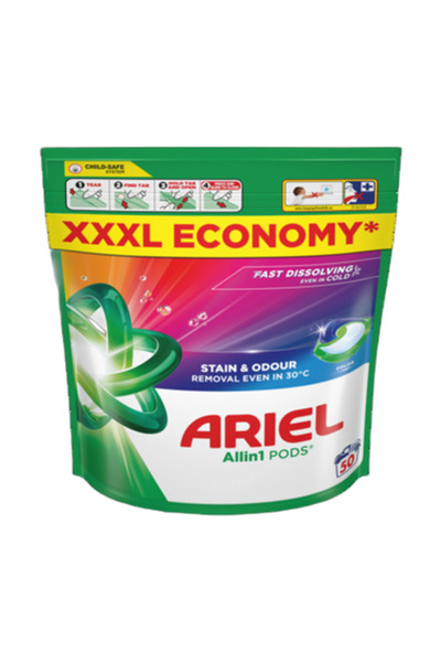OEM Ariel Allin1 PODS Color, set 50 capsule, detergent rufe, eficient la temp...