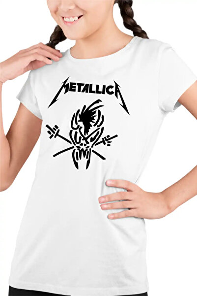 OEM Tricou Copii Fete Metallica Merch Skeleton