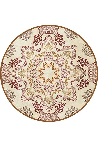 sharpdo Decorative Antiskid Round Mat Multicolour 120x120cm