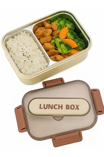 Generic Stainless Steel Classic Lunchbox 1.4L – Bento Meal Box with 2 Compart...