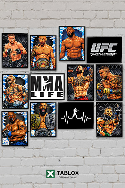 TABLOX 12 части UFC MMA бойци Конър Макгрегър Джон Джоунс Топурия Волкановски...