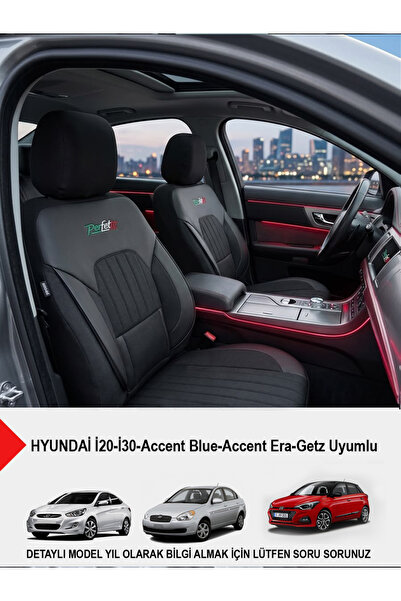 GM-DESIGN غطاء مقعد السيارة الفاخر من سلسلة بيرفيتو - (متوافق مع هيونداي I20-...