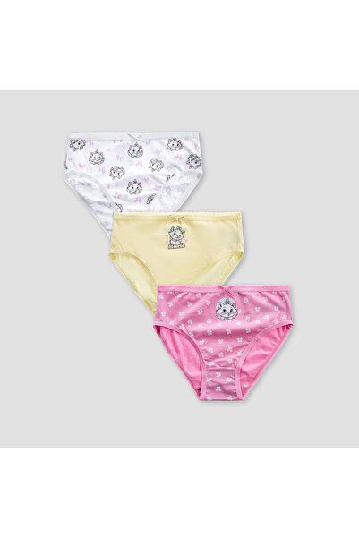 Disney Marie Print Briefs with Elasticated Waistband - Set of 3