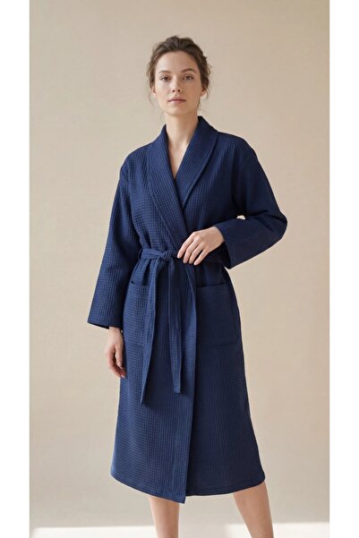 Vintero Home Summer 100% Cotton Pique Bathrobe – Shawl Collar