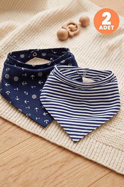 Just inner Baby Boy 2-Piece Cotton Triangle Scarf Bib Sailor and Striped Patt...