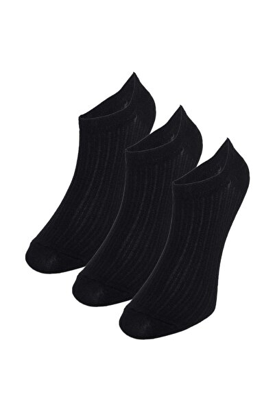 Tudors Women's 3-pack value pack black ribbed ballet socks