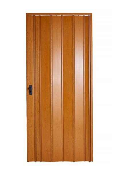 Sarpaş Dekor Sarpaş Akordiyon Kapı 108x239 Meşe Camsız Kalın Kapı Katlanır Akordeon Pvc Anahtar Kilitli
