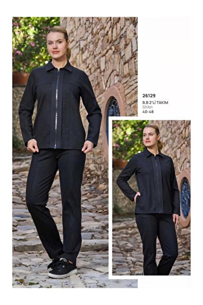 Cossy By Aqua Women's Black Tracksuit Set 26129