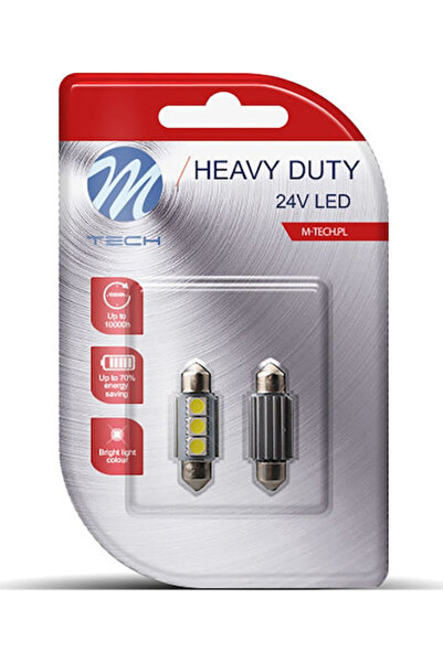 M-TECH Λάμπες Αυτοκινήτου & Μοτοσικλέτας 3xSMD5050 C5W Canbus LED 24V 0.72W 2...