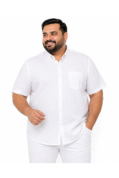 ANNEX Large Size Cotton Short Sleeve Men's Shirt