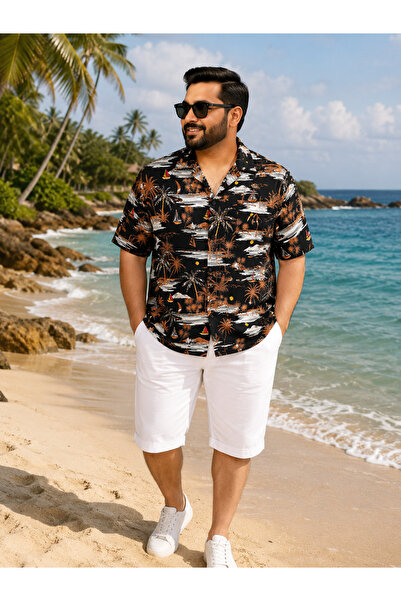 ANNEX Large Size Cotton Short Sleeve Men's Shirt