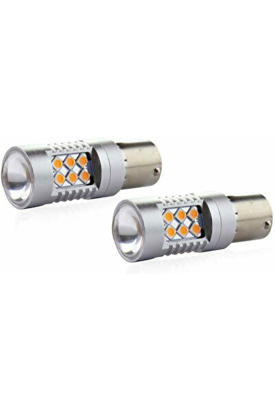 AMIO Λάμπες Αυτοκινήτου PY21W-BAU15s Canbus LED 6000K Ψυχρό Λευκό 12V 6.48W 2...