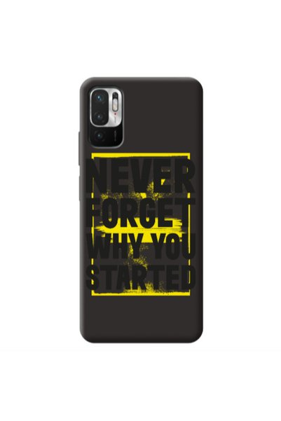 Other Xiaomi Redmi Note 10 Pro 5G Never Forget Black Colored Silicone TPU Θήκη