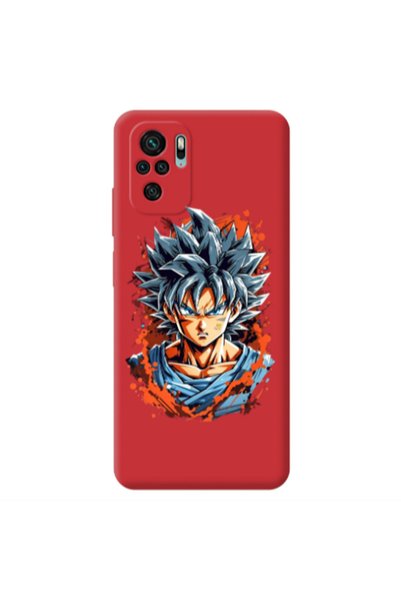 Other Xiaomi Redmi Note 10S Anime Goku Red Colored Silicone TPU Θήκη