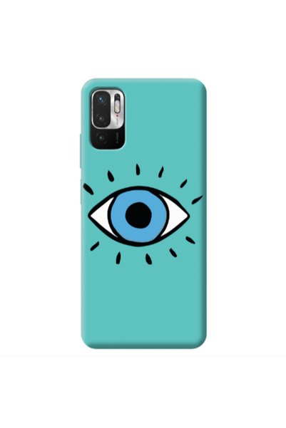 Other Xiaomi Redmi Note 10 Pro 5G Shining Eye Turquoise Colored Silicone TPU ...