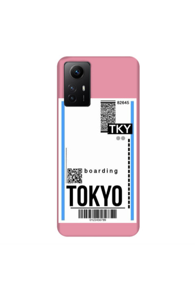 Other Xiaomi Redmi Note 12s Tokyo Boarding Pink Colored Silicone TPU Θήκη