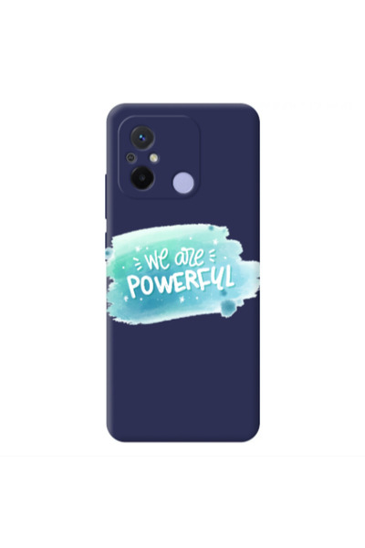 Other Xiaomi Redmi 12C We are Powerful Dark blue Colored Silicone TPU Θήκη