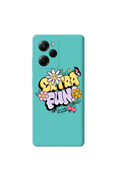 Other Xiaomi Poco X5 Pro Extra Fun Turquoise Colored Silicone TPU Θήκη