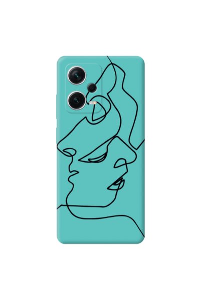 Other Xiaomi Poco X5 intertwined Turquoise Colored Silicone TPU Θήκη
