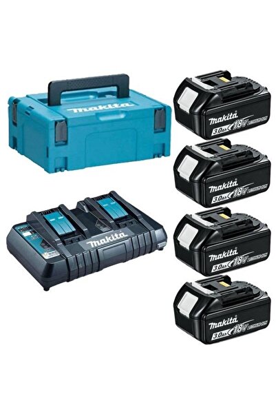 Makita 197970-3 4 броя LXT 18V 3.0Ah BL1830B батерии, зарядно устройство DC18...