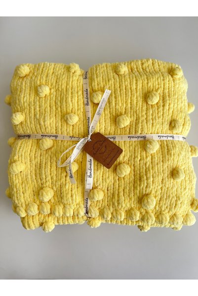 FLY LIFE Hand Knitted Velvet Baby Blanket