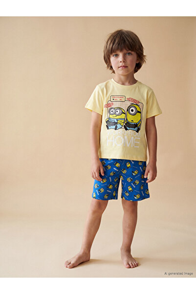 LC Waikiki I Minions Printed Boys' Shorts Pajama Set from Freezen Store