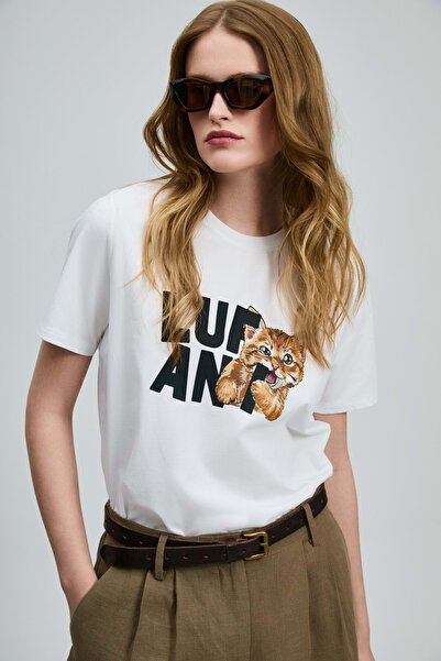 Lufian 121020043 Petıt Women's T-Shirt Women's T-Shirt White