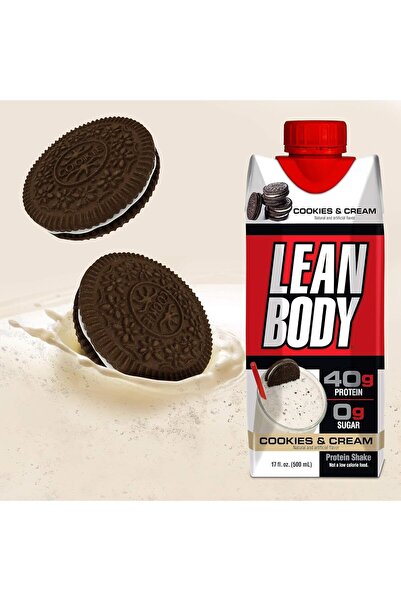 Labrada Lean Body Ready-to-Drink Protein Shake (500ml, Cookies & Cream), 40g ...