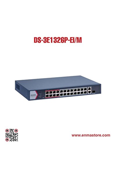 Hikvision سويتش هيكفيجن DS-3E1326P-EI/M–PoE 24 Port