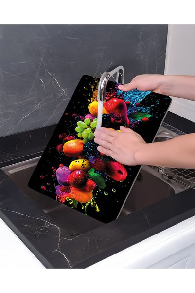 Parıltı Yayınları Glass Cutting Board and Presentation Holder