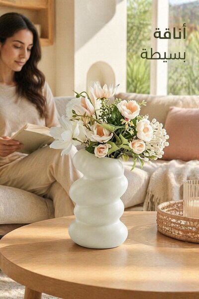 Generic One Plastic Spiral Flower Vase Home Decor Living Room Table Centerpie...