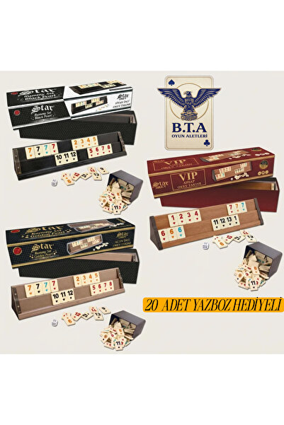 Star Oyun Aletleri STAR OKEY VİP OKEY SİTAH İNCİ ALTIN İNCİ ÜÇLÜ OKEY SET