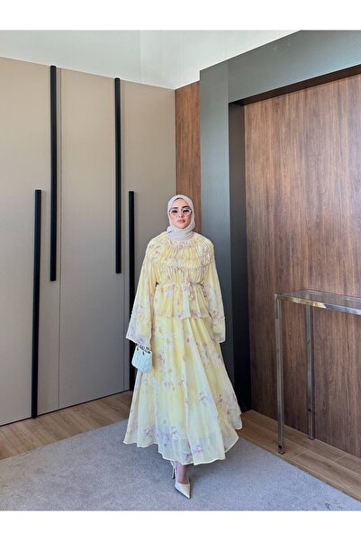 MODA S&S BZLİNE Floral desen etekli tasarım takım