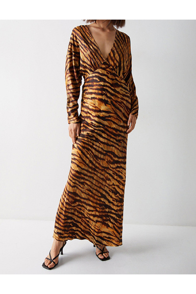 Evendi Long dress, Brown
