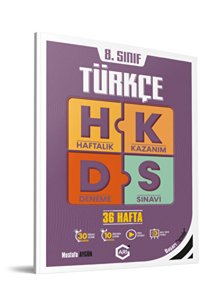 Bi bigelio Arı 8. Sınıf Türkçe Haftalık Kazanım Denemeleri Arı Yayınları