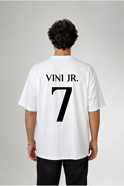 cesita Brazil World Cup Vinicius Junior Printed Cotton White T-Shirt T-Shirt
