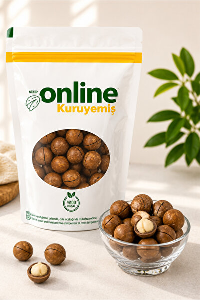 Nizip Online Kuruyemiş Makademya Fındığı - 500 g - Kavrulmuş - Açacaklı -Kabuklu