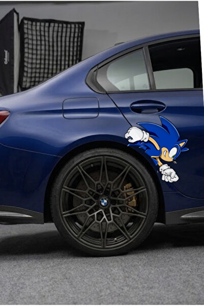 NET REKLAM 2ADET - Araba Tekerleriyle Uyumlu Dekor Super Kirpi Sonic Sticker ...